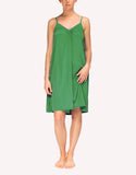 Silk Nightie Slip Verdant Green
