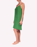 Silk Nightie Slip Verdant Green