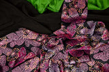 Silk Robe Petal with Black Silk Slip